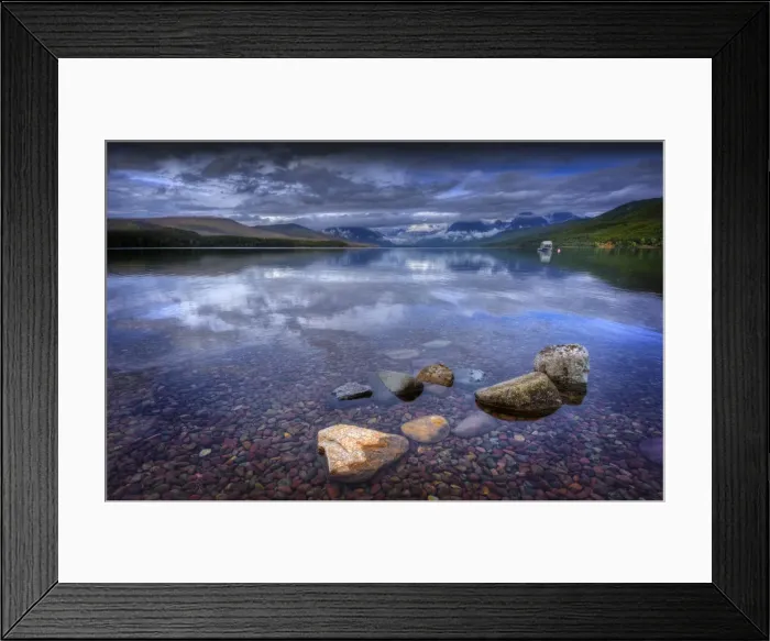 Framed Print : Lake McDonald, Glacier Lake National park, Montana, United States of America Framed Print : Lake McDonald, Glacier Lake National park, Montana, United States of America