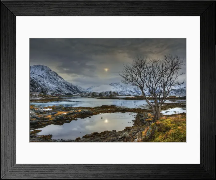 Framed Print : Lofoten Peninsular, winter wonderland, Arctic circle, Norway