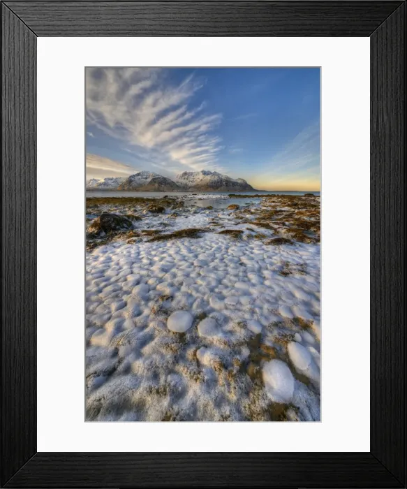 Framed Print : Lofoten Peninsular, winter wonderland, Arctic circle, Norway