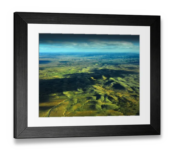 Framed Print : Aerial view of the Southern Flinders Ranges in South Australia