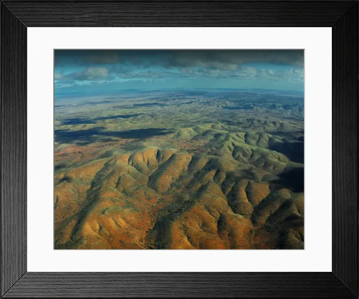 Framed Print : Aerial view of the Southern Flinders Ranges in South Australia