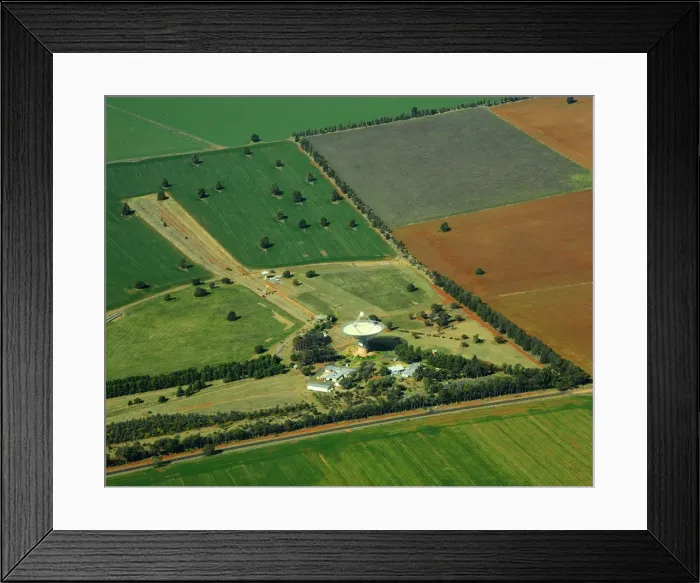 Framed Print : Aerial view near Parkes, of the Radio dish (telescope), New South Wales, Australia Framed Print : Aerial view near Parkes, of the Radio dish (telescope), New South Wales, Australia