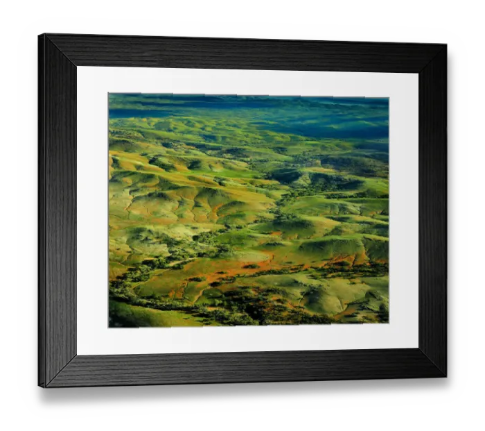 Framed Print : Aerial view of the Southern Flinders Ranges in South Australia