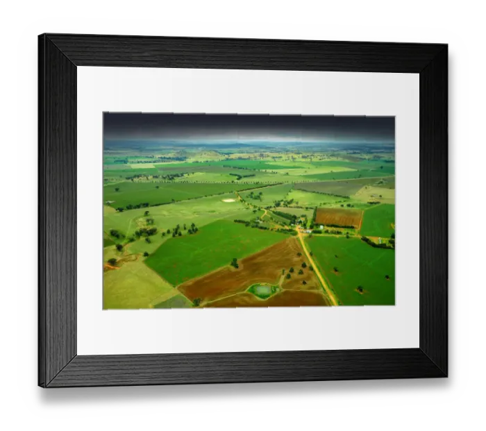 Framed Print : The rolling countryside near Griffiths, New South Wales, Australia Framed Print : The rolling countryside near Griffiths, New South Wales, Australia