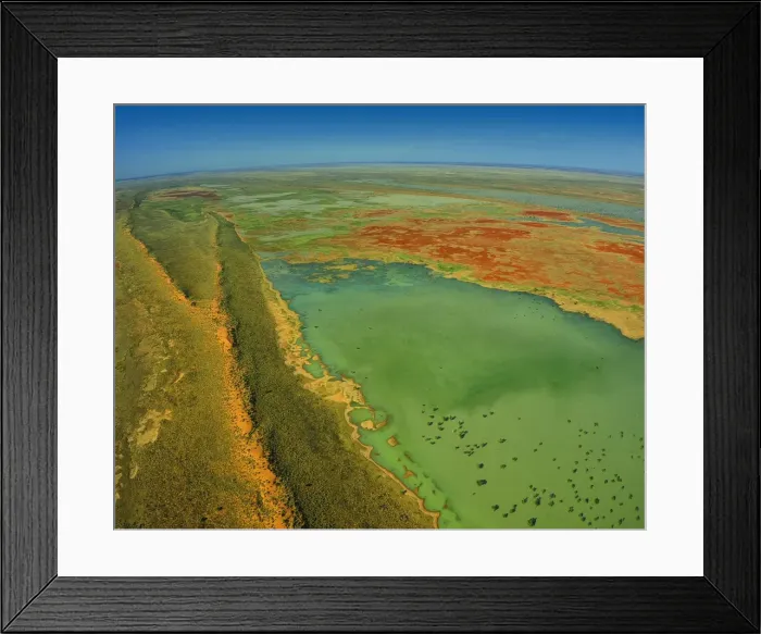 Framed Print : Simpson desert in flood, outback Queensland, Australia Framed Print : Simpson desert in flood, outback Queensland, Australia