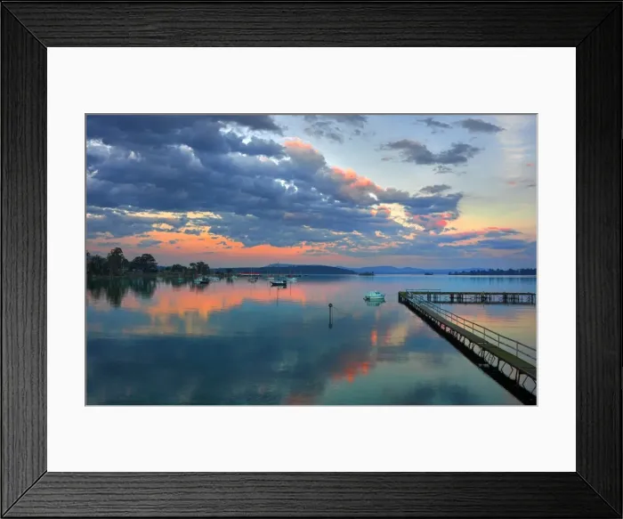 Framed Print : Dover, a small fishing village in the south of Tasmania
