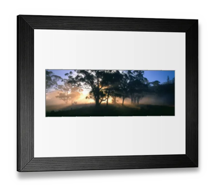 Framed Print : Dawn panorama, Paradise, near Sheffield, central Tasmania Framed Print : Dawn panorama, Paradise, near Sheffield, central Tasmania