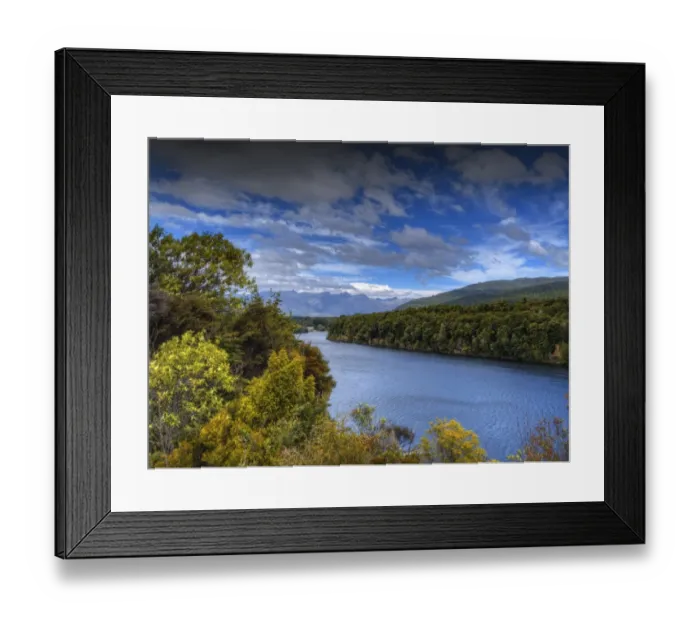 Framed Print : Rainforest and beautiful countryside around the Waiau river, South Island, New Zealand Framed Print : Rainforest and beautiful countryside around the Waiau river, South Island, New Zealand
