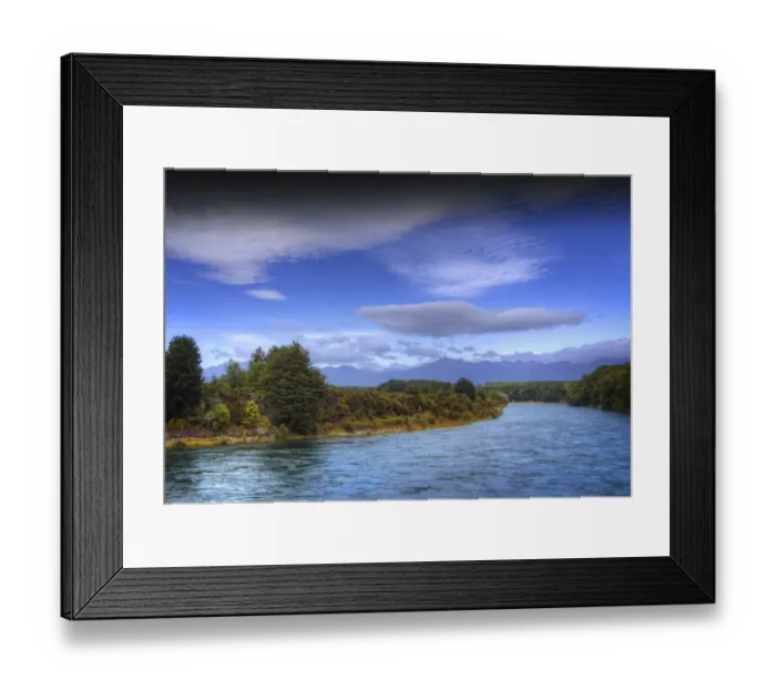 Framed Print : Rainforest and beautiful countryside around the Waiau river, South Island, New Zealand Framed Print : Rainforest and beautiful countryside around the Waiau river, South Island, New Zealand