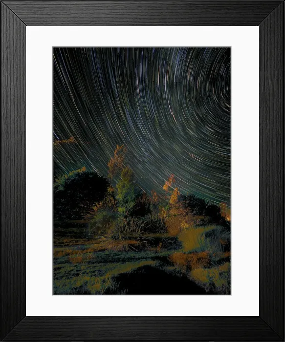 Framed Print : Star-trails at Te-Anau, South Island, New Zealand Framed Print : Star-trails at Te-Anau, South Island, New Zealand
