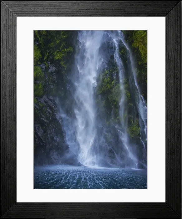 Framed Print : The thundering Stirling waterfall, Fjordland national park, South Island, New Zealand Framed Print : The thundering Stirling waterfall, Fjordland national park, South Island, New Zealand