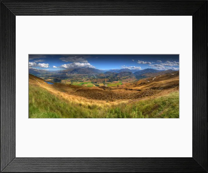 Framed Print : A pnaoramic view from coronet peak, near Queenstown, South Island, New Zealand