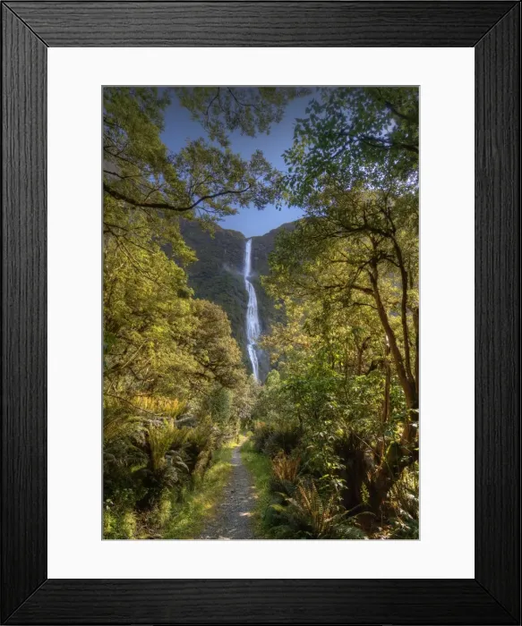 Framed Print : Sutherland falls, Milford Track, Fjordland National Park, South Island, New Zealand