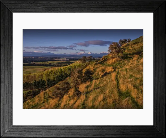 Framed Print : Scenic view near Te-Anau in the late afternoon, with Autumn colour display, South Island, New Zealand Framed Print : Scenic view near Te-Anau in the late afternoon, with Autumn colour display, South Island, New Zealand