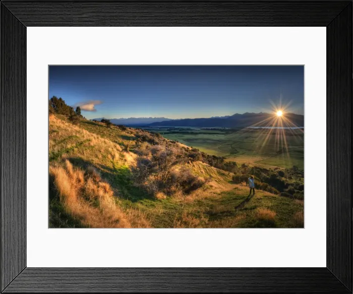 Framed Print : Scenic view near Te-Anau in the late afternoon, with Autumn colour display, South Island, New Zealand Framed Print : Scenic view near Te-Anau in the late afternoon, with Autumn colour display, South Island, New Zealand