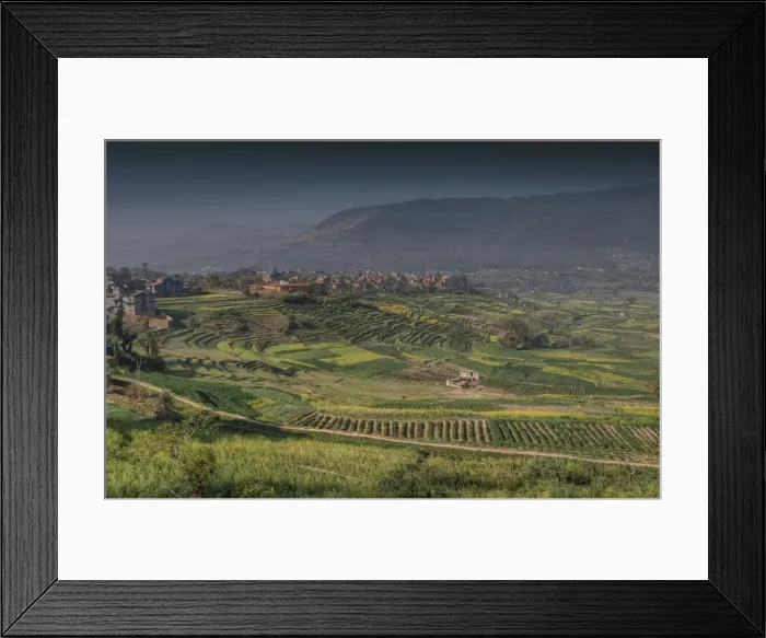 Framed Print : Rural scene and agricultural crop crowing near Newari, Western Himalayas, Nepal Framed Print : Rural scene and agricultural crop crowing near Newari, Western Himalayas, Nepal