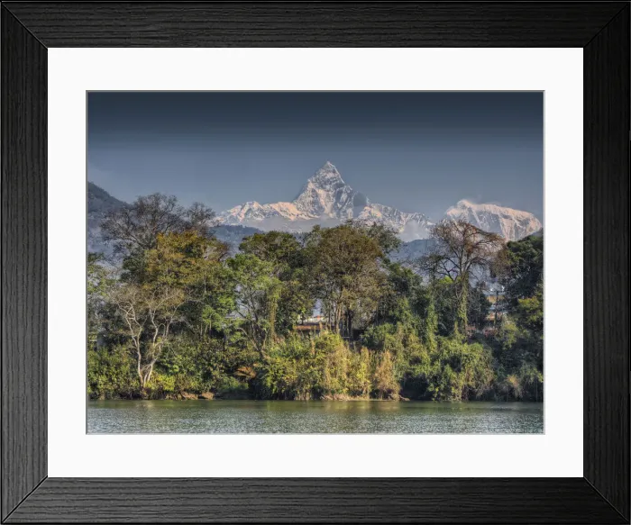 Framed Print : Pokhara lake, Western Himalayas, Nepal