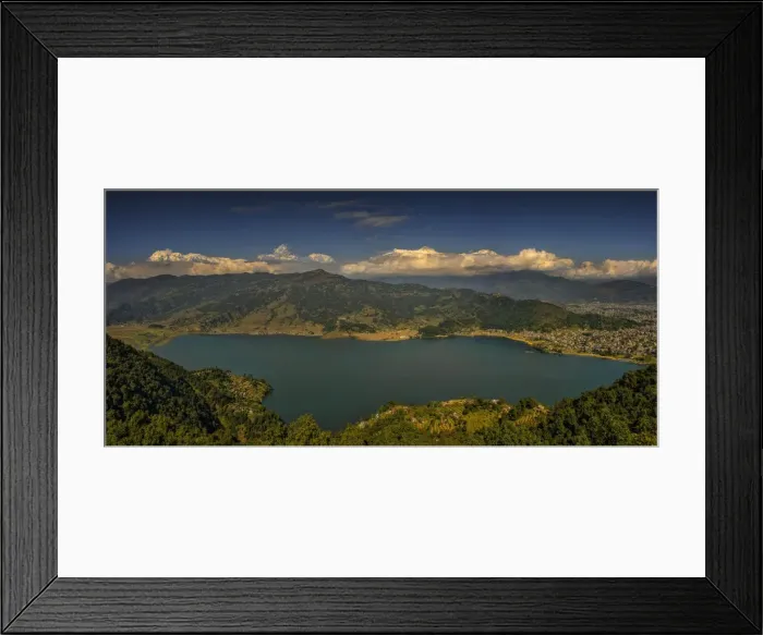 Framed Print : Pokhara lake, Western Himalayas, Nepal