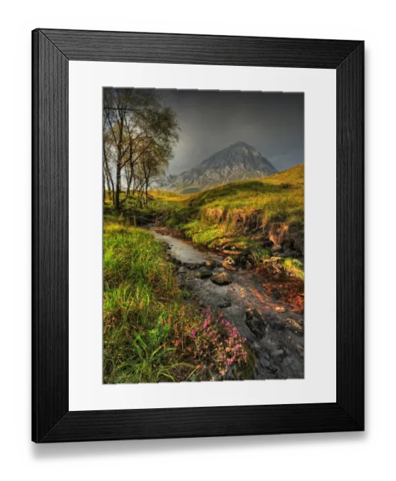 Framed Print : The scenically beautiful mountainous area of Etive mor in the Western highlands of Scotland Framed Print : The scenically beautiful mountainous area of Etive mor in the Western highlands of Scotland