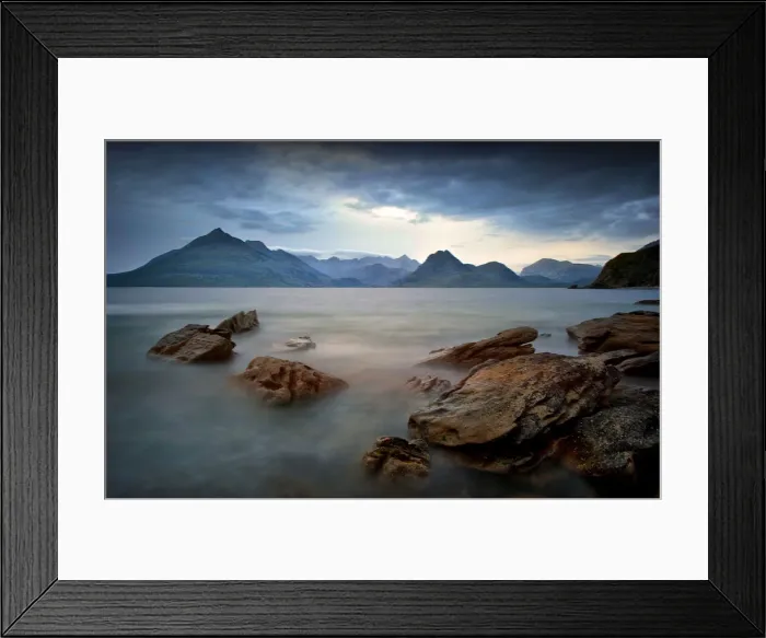 Framed Print : The coastline of Elgol on the Isle of Skye, Inner Hebrides, Western Scotland