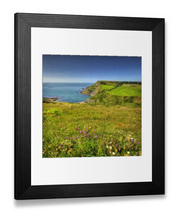 Framed Print : View to Chapmans pool on the coastline of Dorset England