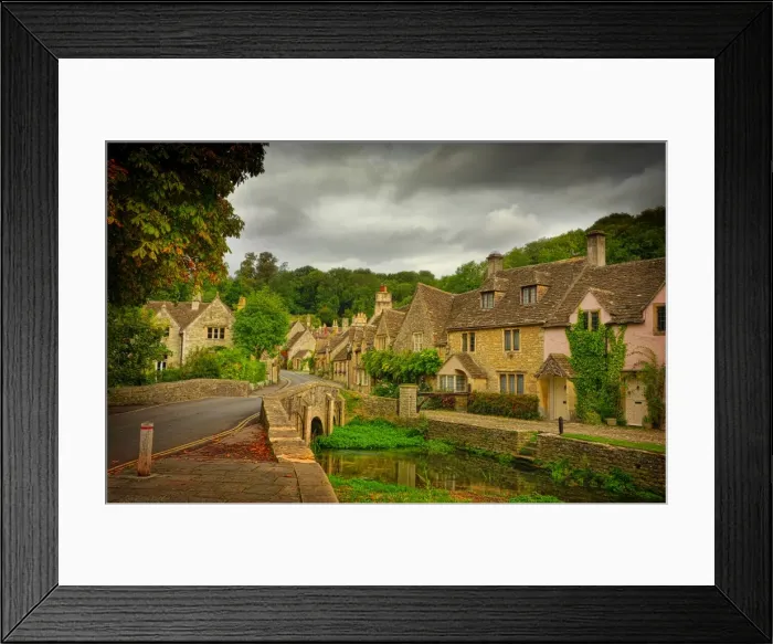 Framed Print : The quaint, historic and picture-book village of Castle Combe, Wiltshire, England