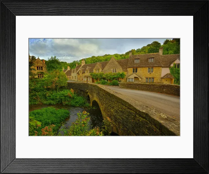Framed Print : The quaint, historic and picture-book village of Castle Combe, Wiltshire, England