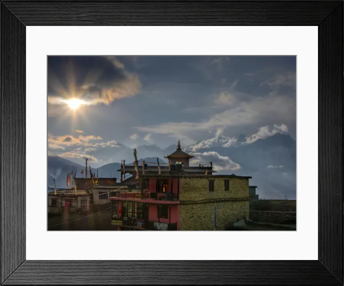 Framed Print : Sunset in Muktinath, Mustang region, Western Himalayas, Nepal Framed Print : Sunset in Muktinath, Mustang region, Western Himalayas, Nepal