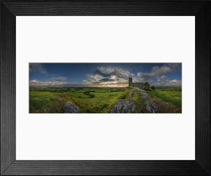 Framed Print : Brentour, a historic Chapel which sits atop a hill and has expansive views of Devon, England, and the surrounding countryside