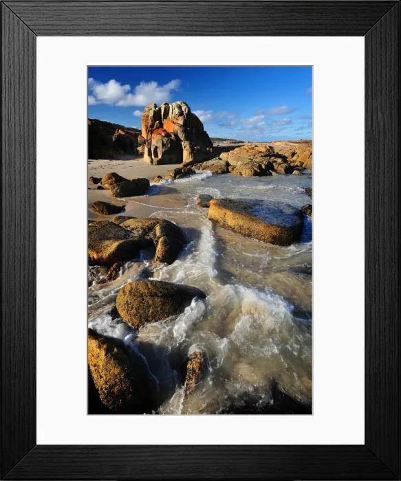 Framed Print : Conservation area on the coastline near St. Helens, Tasmania, Australia Framed Print : Conservation area on the coastline near St. Helens, Tasmania, Australia