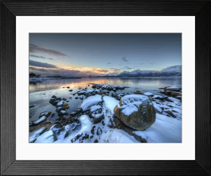 Framed Print : The Winter Wonderland of the Lofoten Peninsular, Arctic circle, Norway Framed Print : The Winter Wonderland of the Lofoten Peninsular, Arctic circle, Norway