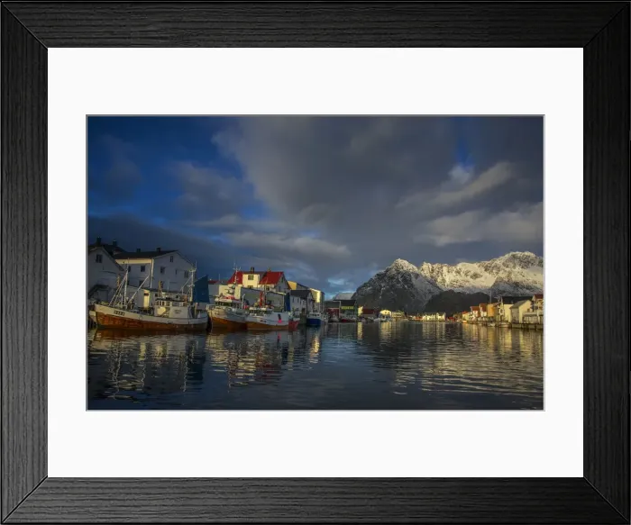 Framed Print : The Winter Wonderland of the Lofoten Peninsular, Arctic circle, Norway