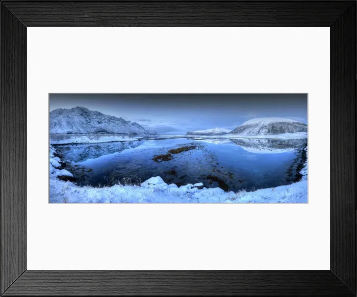 Framed Print : The Winter Wonderland of the Lofoten Peninsular, Arctic circle, Norway