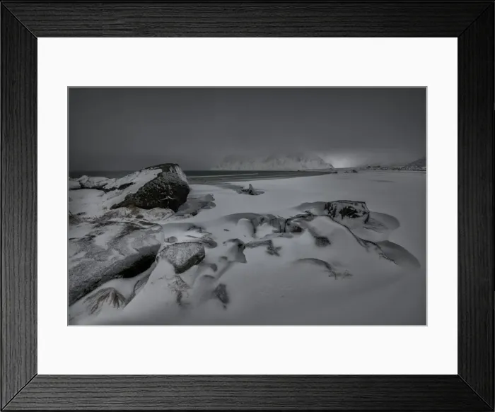 Framed Print : The Winter Wonderland of the Lofoten Peninsular, Arctic circle, Norway Framed Print : The Winter Wonderland of the Lofoten Peninsular, Arctic circle, Norway