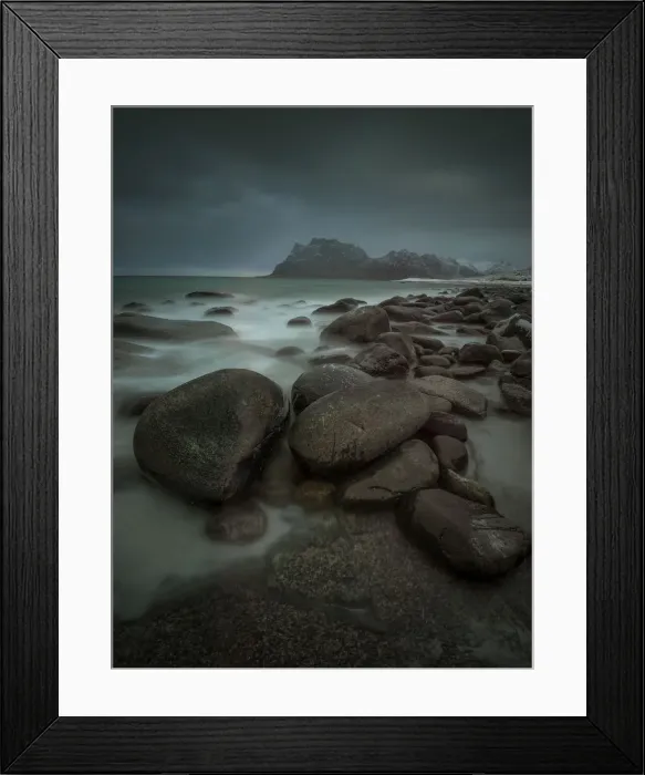 Framed Print : The Winter Wonderland of the Lofoten Peninsular, Arctic circle, Norway