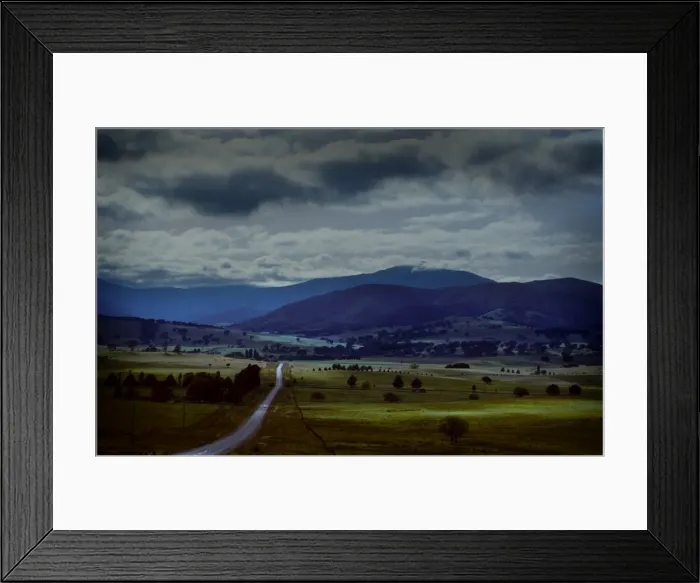 Framed Print : Road to the Mountains, Victoria, Australia Framed Print : Road to the Mountains, Victoria, Australia