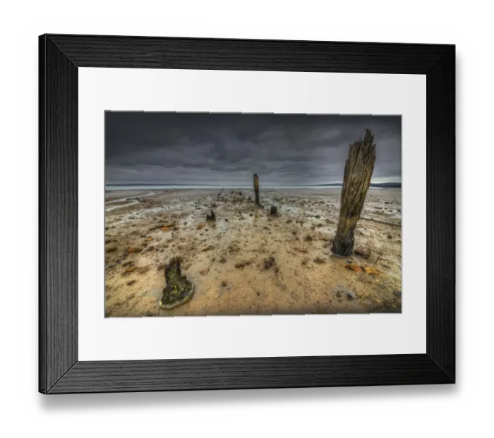 Framed Print : The derelict Queensferry jetty, Western-port bay, Victoria, Australia