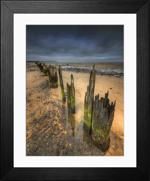 Framed Print : The derelict Queensferry jetty, Western-port bay, Victoria, Australia