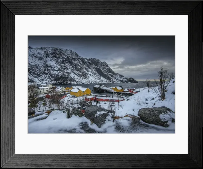 Framed Print : The Winter Wonderland of the Lofoten Peninsular, Arctic circle, Norway Framed Print : The Winter Wonderland of the Lofoten Peninsular, Arctic circle, Norway