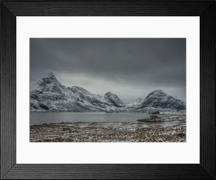 Framed Print : The Winter Wonderland of the Lofoten Peninsular, Arctic circle, Norway