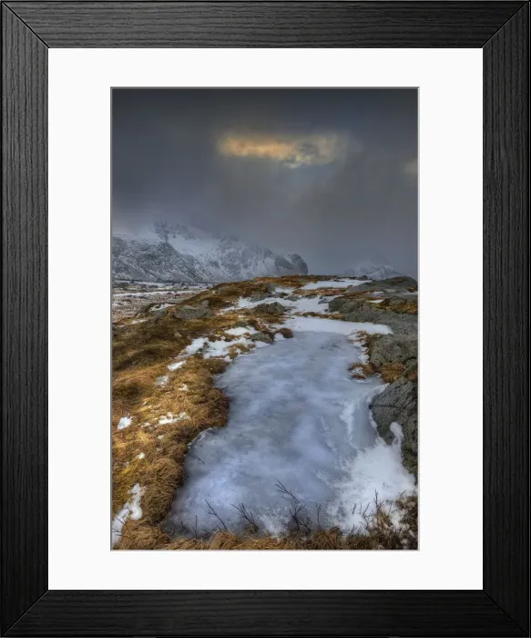 Framed Print : The Winter Wonderland of the Lofoten Peninsular, Arctic circle, Norway Framed Print : The Winter Wonderland of the Lofoten Peninsular, Arctic circle, Norway