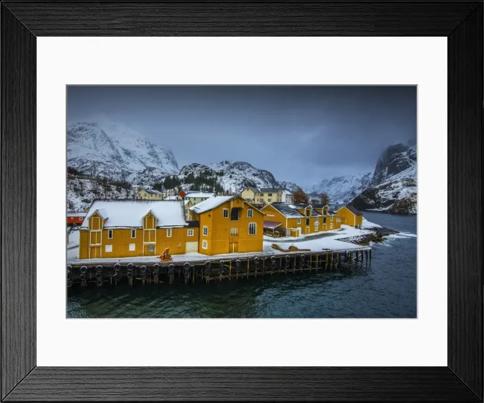 Framed Print : The Winter Wonderland of the Lofoten Peninsular, Arctic circle, Norway Framed Print : The Winter Wonderland of the Lofoten Peninsular, Arctic circle, Norway
