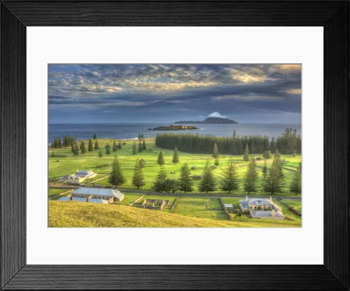 Framed Print : Kingston, Norfolk Island, is a very historic Georgian village and fully restored colonial outpost of the British Empire during the convict transportation era. Built by convicts under cruel supervision, now a peaceful world heritage listed area Framed Print : Kingston, Norfolk Island, is a very historic Georgian village and fully restored colonial outpost of the British Empire during the convict transportation era. Built by convicts under cruel supervision, now a peaceful world heritage listed area