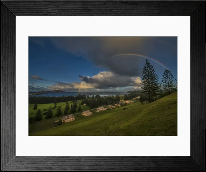 Framed Print : Kingston, Norfolk Island, is a very historic Georgian village and fully restored colonial outpost of the British Empire during the convict transportation era. Built by convicts under cruel supervision, now a peaceful world heritage listed area