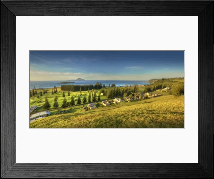 Framed Print : Kingston, Norfolk Island, is a very historic Georgian village and fully restored colonial outpost of the British Empire during the convict transportation era. Built by convicts under cruel supervision, now a peaceful world heritage listed area