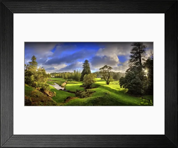 Framed Print : A panorama of the green and idyllic Kingston common, Norfolk Island