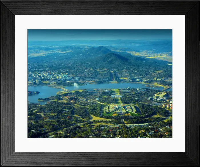 Framed Print : Canberra aerial Framed Print : Canberra aerial