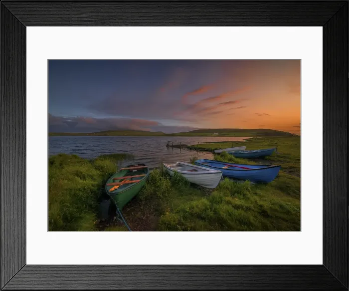 Framed Print : Loch Spiggie, Shetland Islands, Scotland