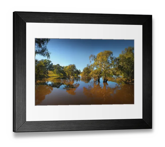 Framed Print : Creek reflections at Mount Ida, Victoria, Australia