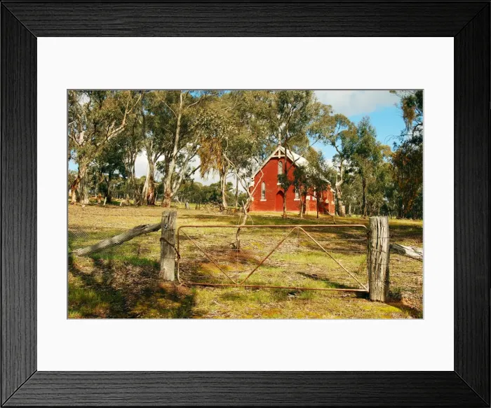 Framed Print : Old country church near Dalyesford, Victoria, Australia Framed Print : Old country church near Dalyesford, Victoria, Australia